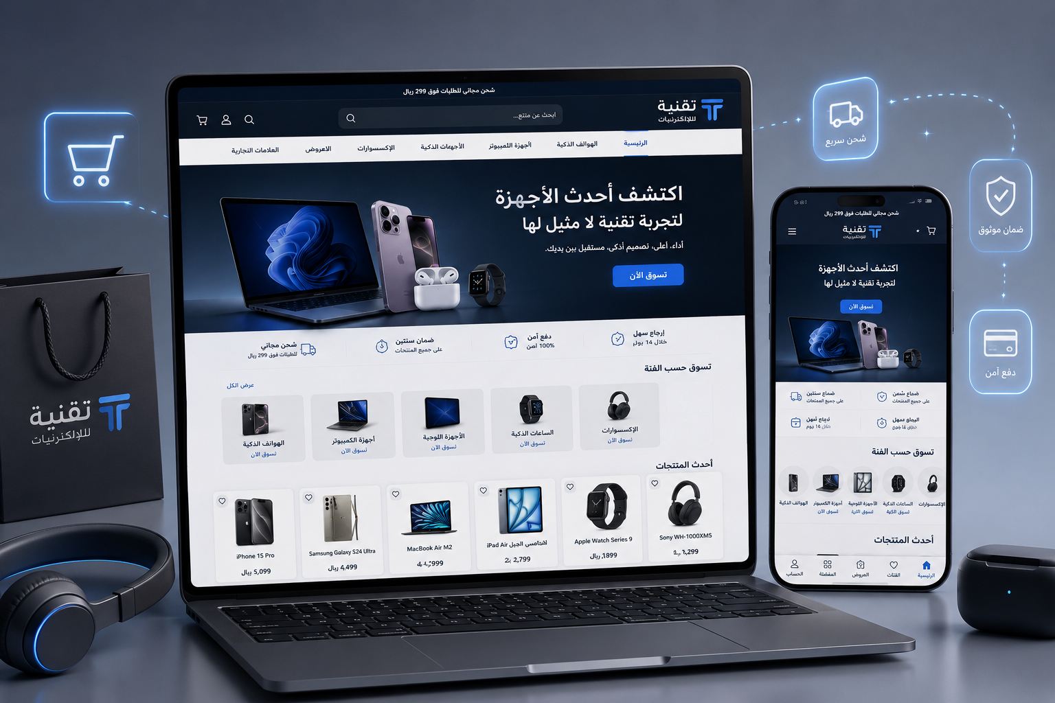 نموذج موقع سلة احترافي لمتجر إلكتروني